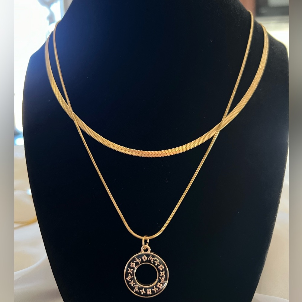 Upcycled LV Necklace